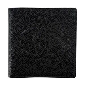 Chanel CC Caviar Leather Bifold Wallet
